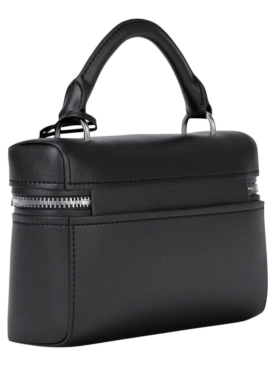 Сумка женская мини кросс-боди Michael Kors Jana — изображение 3 из 5, черный/серебристый