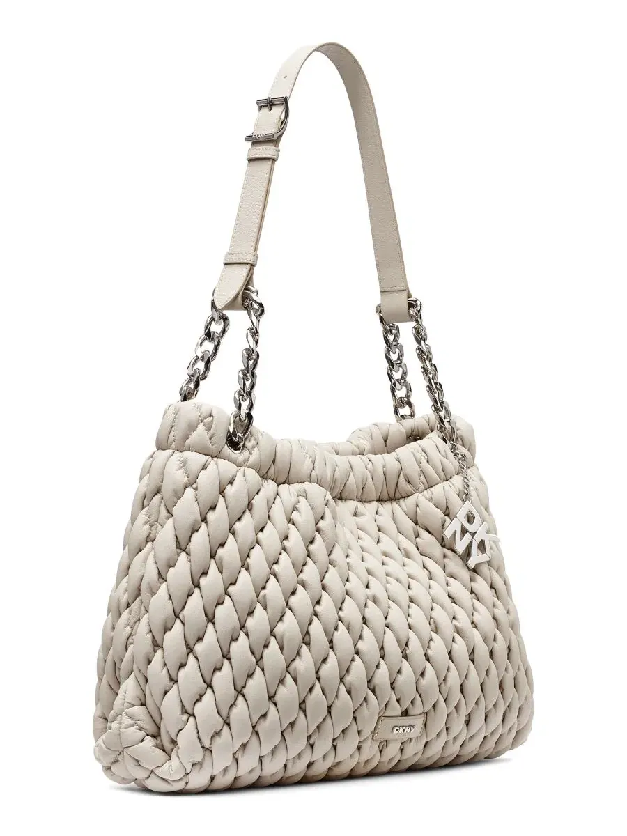 Сумка через плечо с магнитной застежкой Raya Magnetic Small Shoulder Handbag DKNY — изображение 3 из 4, коричневый