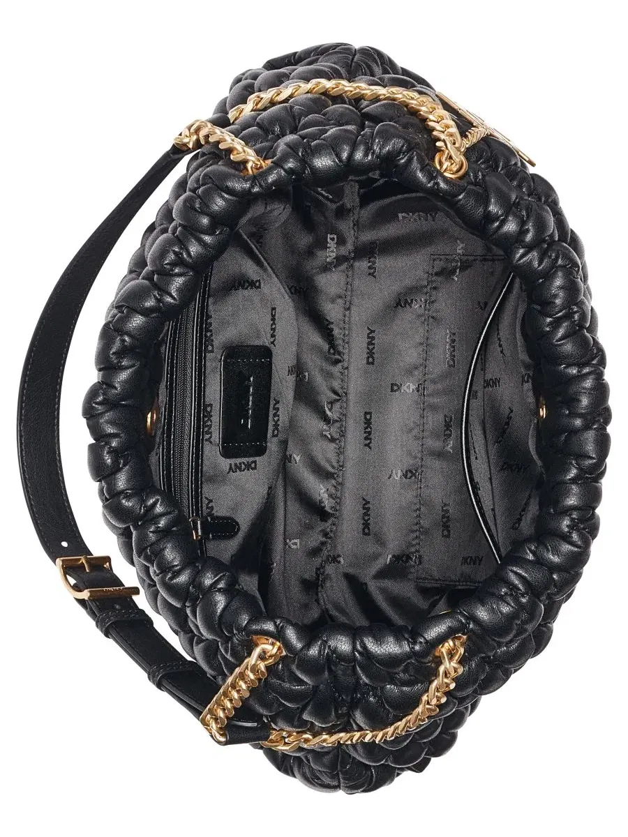 Сумка через плечо Raya Magnetic Small Shoulder Handbag DKNY — изображение 4 из 4, черный/золотистый