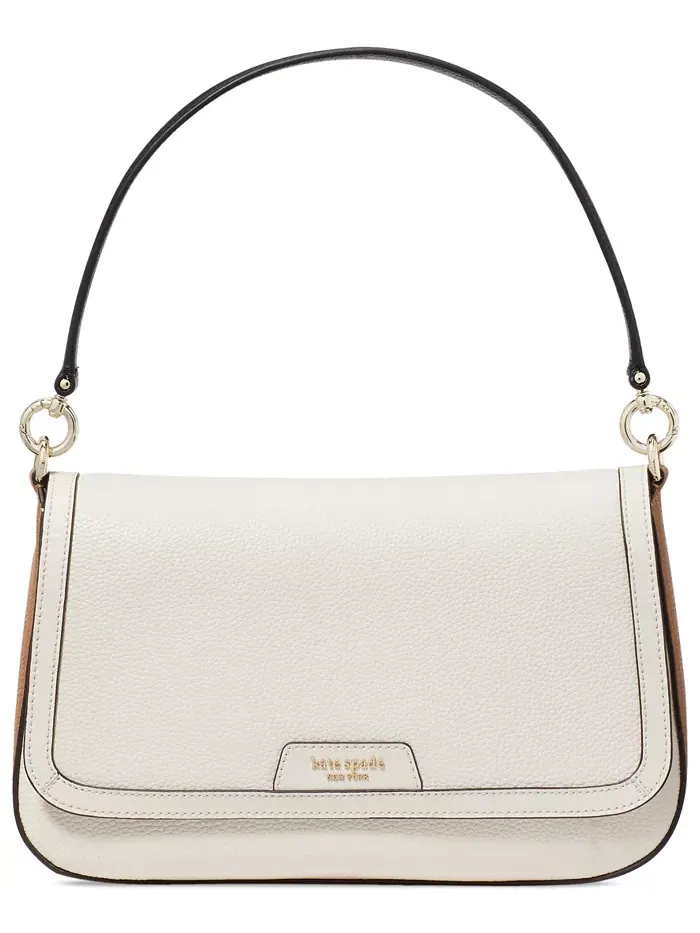 Сумка через плечо Hudson Small из шагреневой кожи с клапаном Kate Spade New York