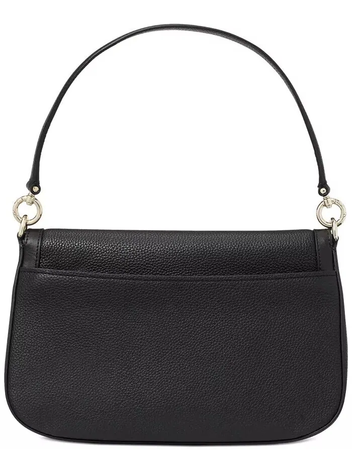 Маленькая сумка на плечо Hudson из шагреневой кожи с клапаном Kate Spade New York — изображение 6 из 6, черный