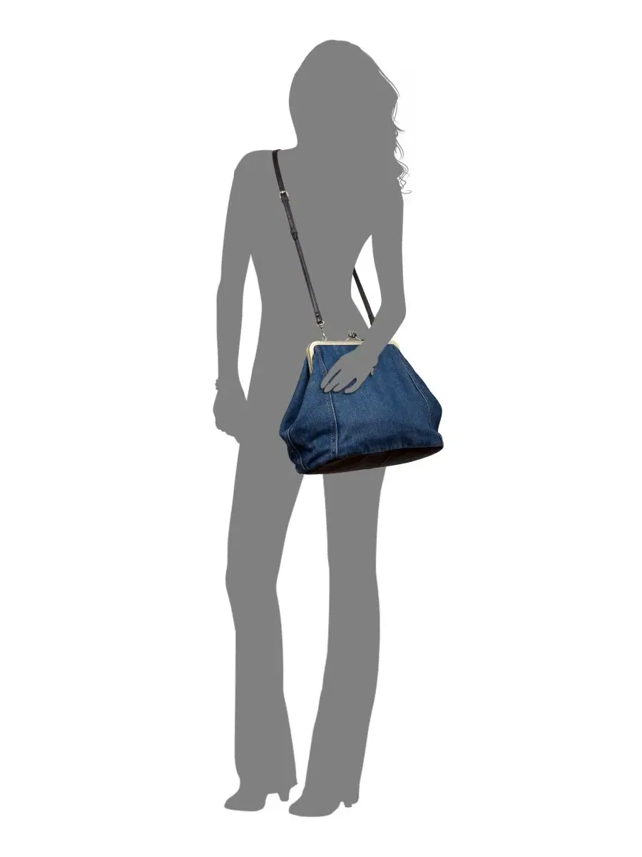 Клатч-конверт Vivienne Medium Denim Frame Clutch Patricia Nash — изображение 7 из 8, темный джинсовый синий