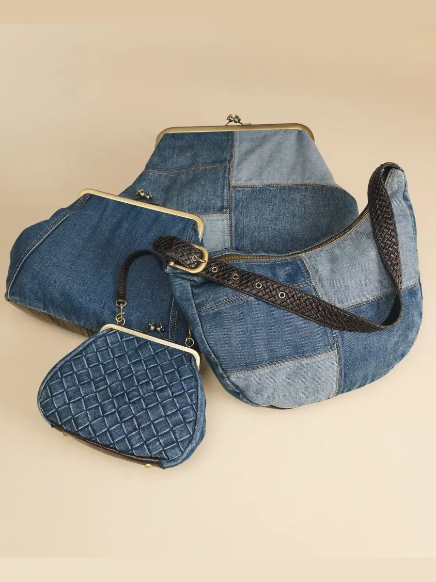 Клатч-конверт Vivienne Medium Denim Frame Clutch Patricia Nash — изображение 8 из 8, темный джинсовый синий
