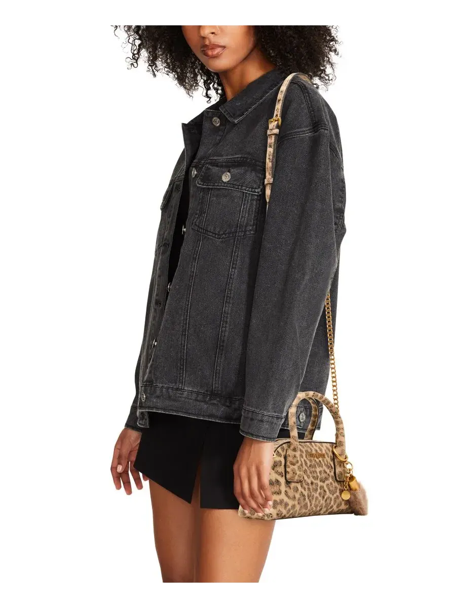Сумка-седло Melodie with Scarf Small Satchel Steve Madden — изображение 6 из 6, леопардовый