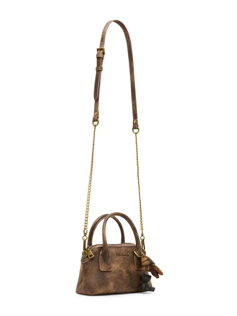Небольшая сумка-сатчел Melodie with Scarf Small Satchel Steve Madden — изображение 3 из 6, коричневый