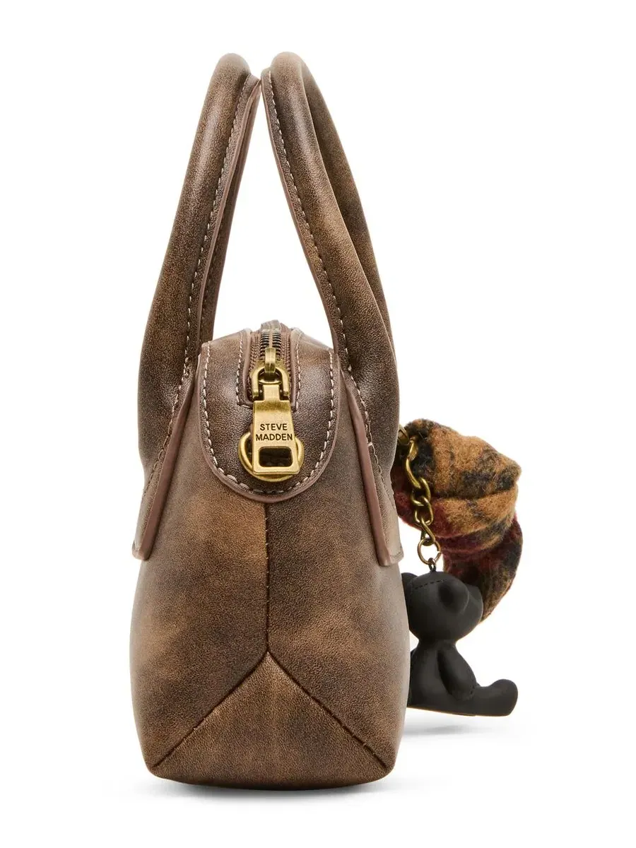 Небольшая сумка-сатчел Melodie with Scarf Small Satchel Steve Madden — изображение 5 из 6, коричневый