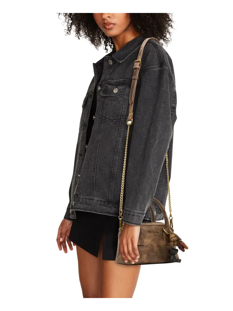 Небольшая сумка-сатчел Melodie with Scarf Small Satchel Steve Madden — изображение 6 из 6, коричневый