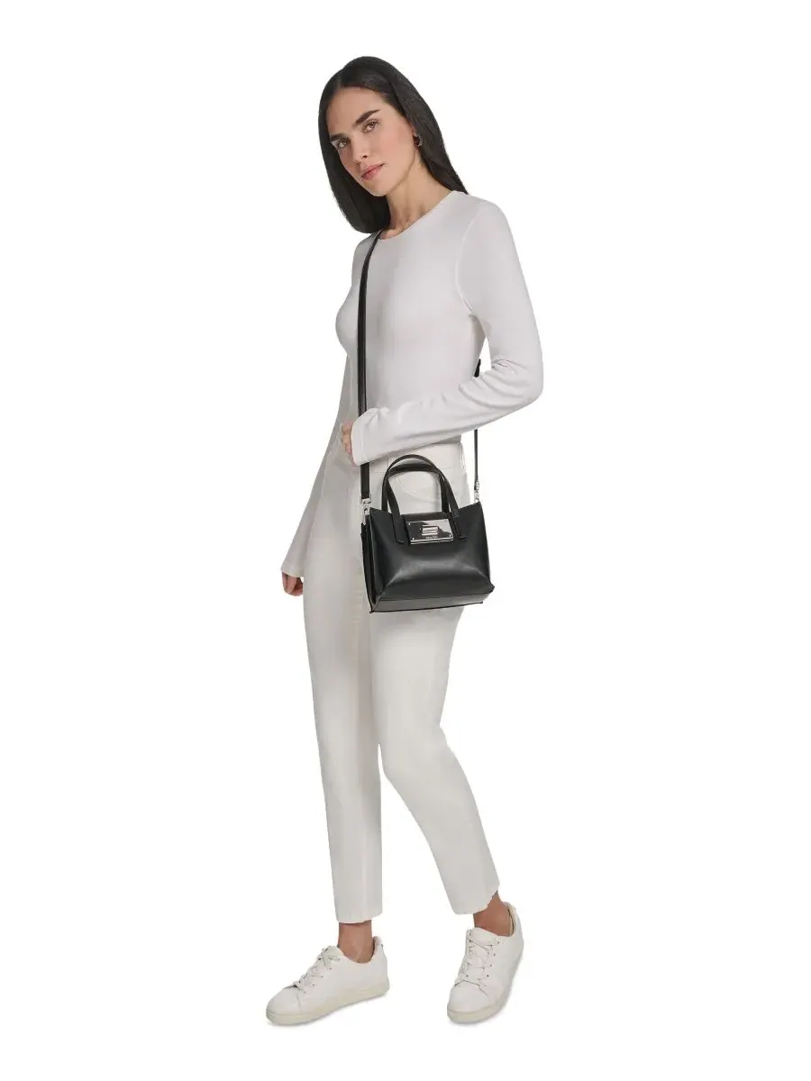 Мини-сумка через плечо Saige Mini с отделениями Calvin Klein — изображение 7 из 11, черный/серебристый