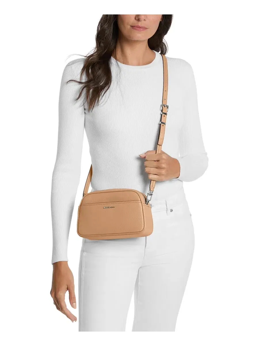Сумка женская кросс-боди 100% кожа Michael Kors Jet Set Camera Small Crossbody, ореховый — изображение 2 из 5, арахисовый
