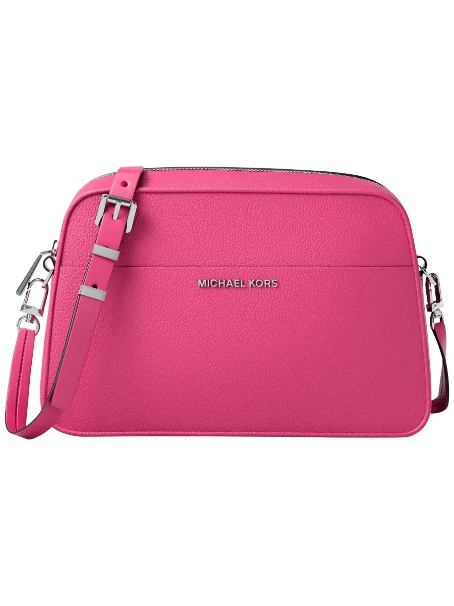 Сумка женская малая кросс-боди Michael Kors Jet Set Camera Crossbody — изображение 1 из 5, малина