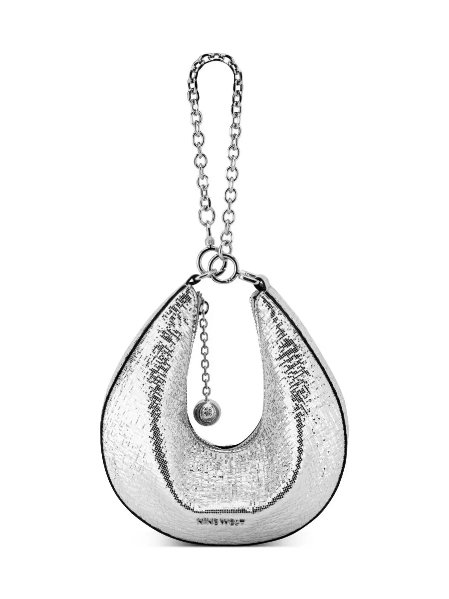 Конвертируемая сумка-кроссбоди Brantlee Nine West — изображение 5 из 9, серебряный