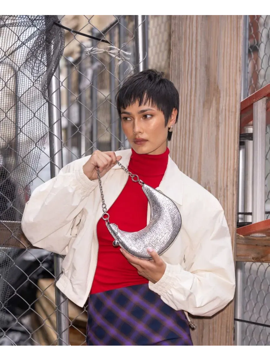 Конвертируемая сумка-кроссбоди Brantlee Nine West — изображение 9 из 9, серебряный