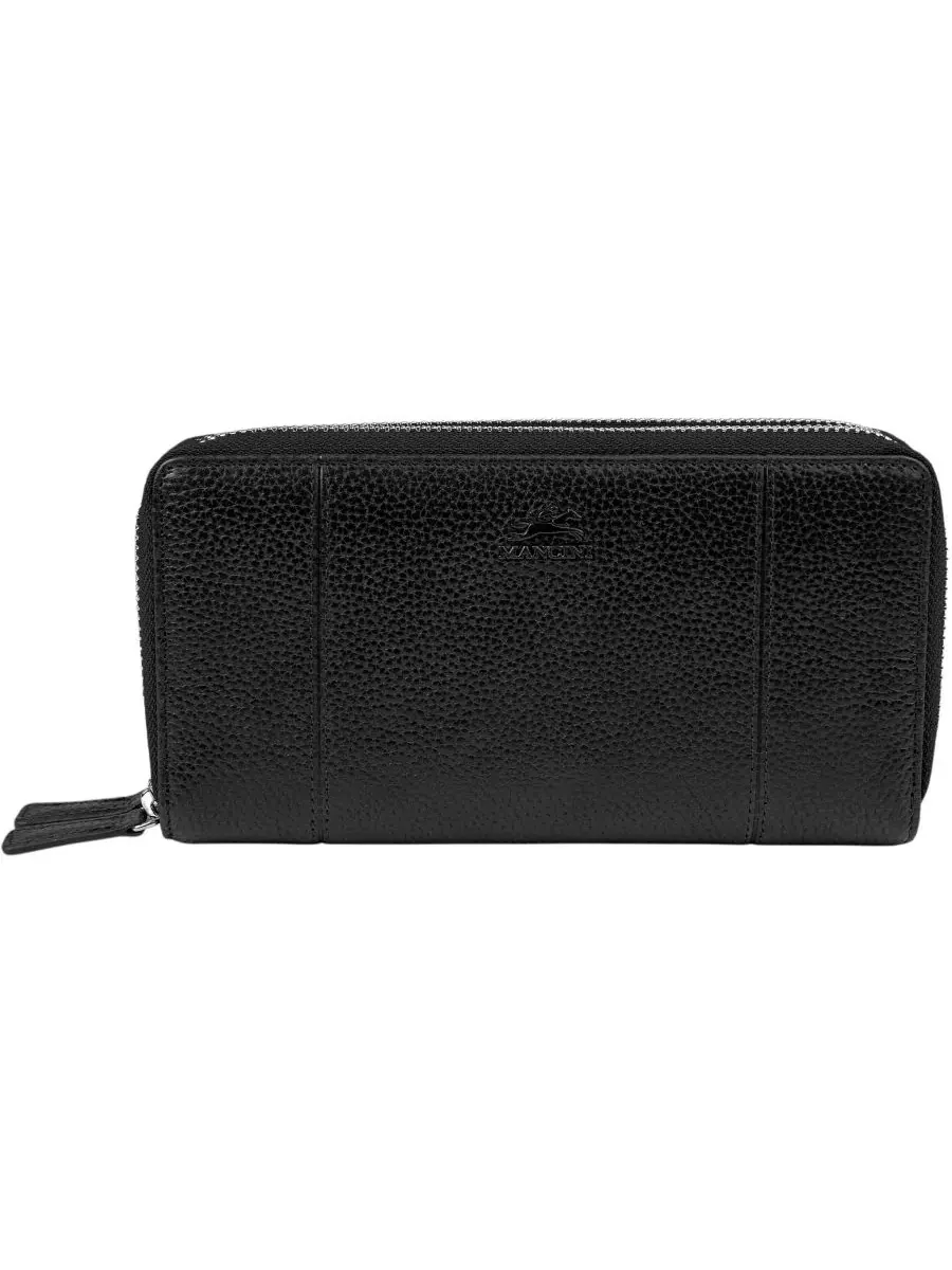 Кошелек Fifth Avenue с двойной молнией и защитой от RFID Mancini — изображение 1 из 7, черный