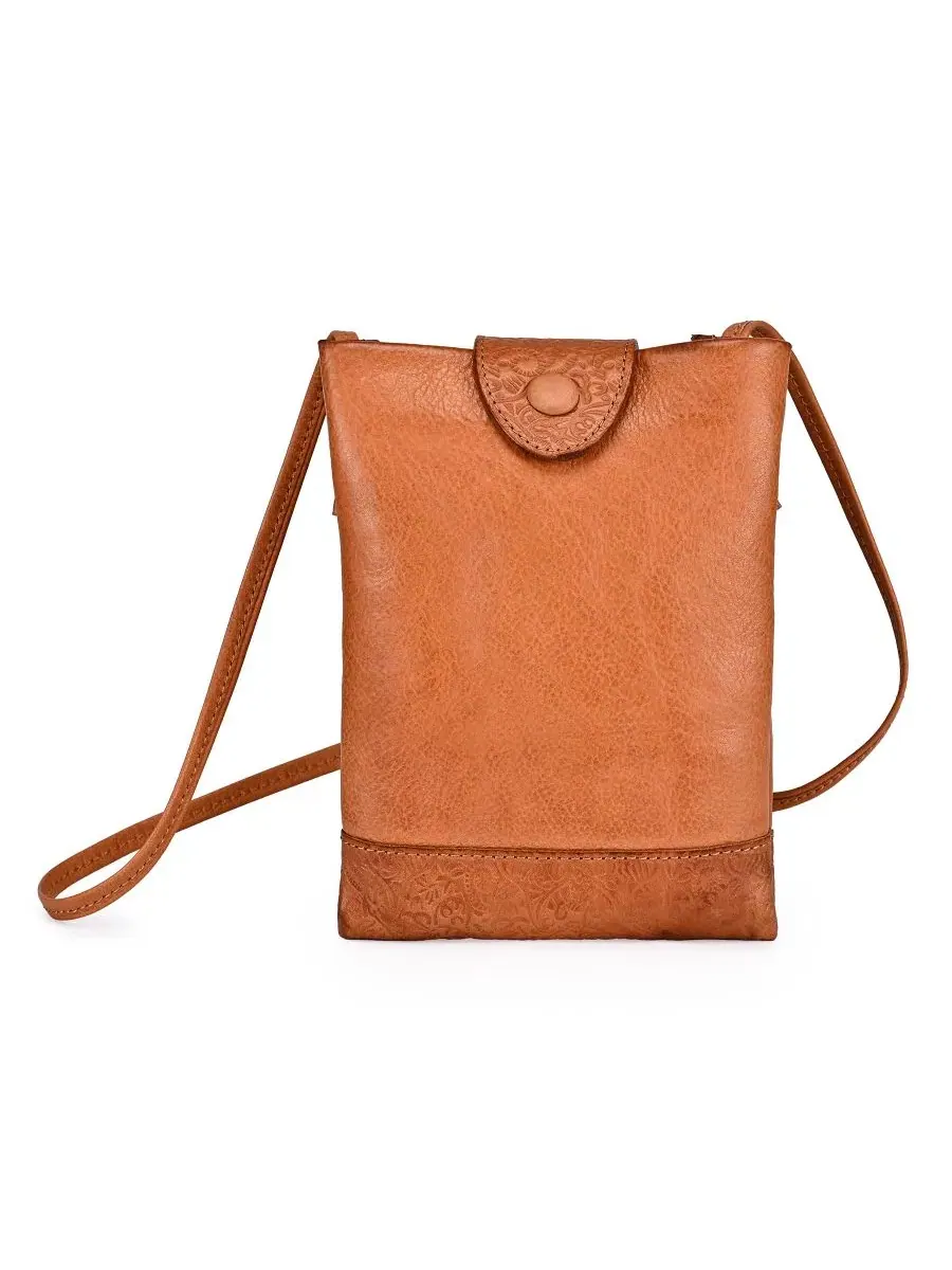Мини-сумочка через плечо Lily Old Trend — изображение 1 из 6, коньячный коричневый