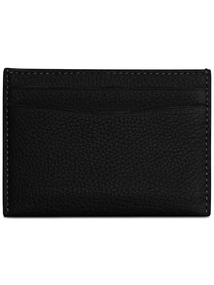 Футляр для визиток Essential из полированной кожи с галькой Coach — изображение 3 из 3, черный