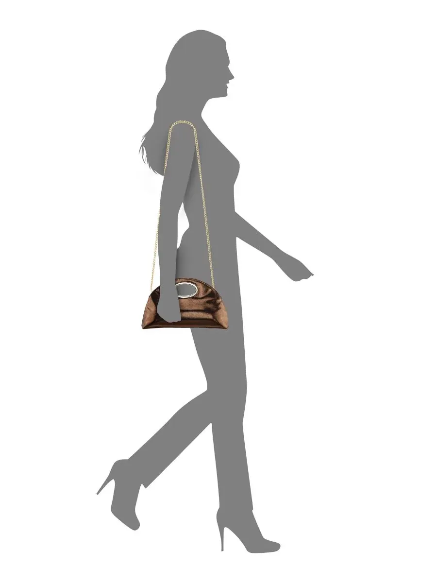 Клатч Jael Cut Out Handle Medium с вырезной ручкой Nina — изображение 6 из 7, золотистый