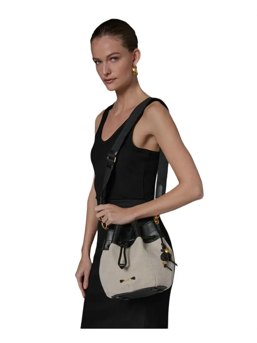 Плетеная сумка-ведро для выходных, среднего размера Donna Karan New York — 5