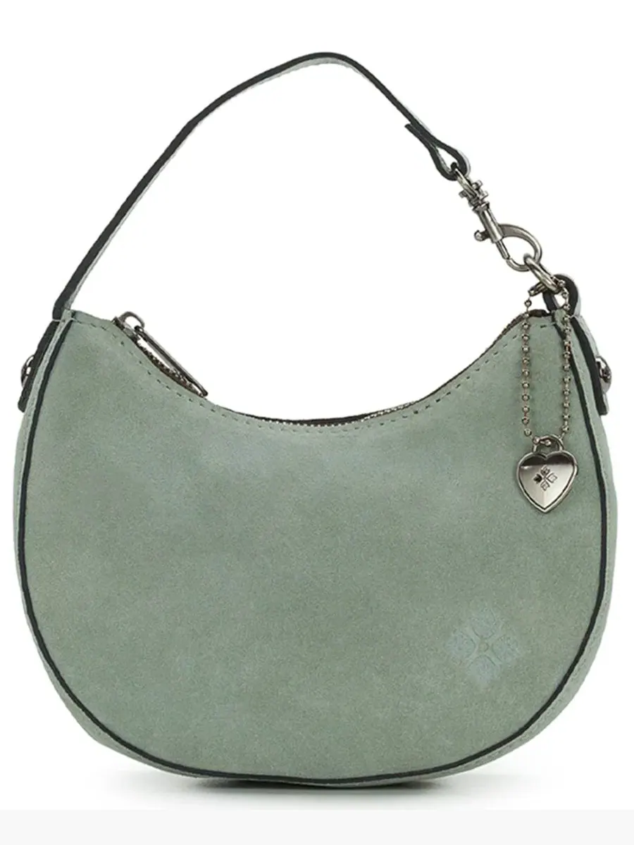 Мини-сумка через плечо Morgana Mini Suede Heart Charm Shoulder Handbag Patricia Nash — синий