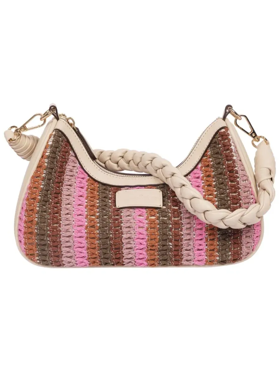 Сумка-хобо с плетеным ремешком, модель Woven Ribbon Tommy Bahama — изображение 1 из 9, бежевый