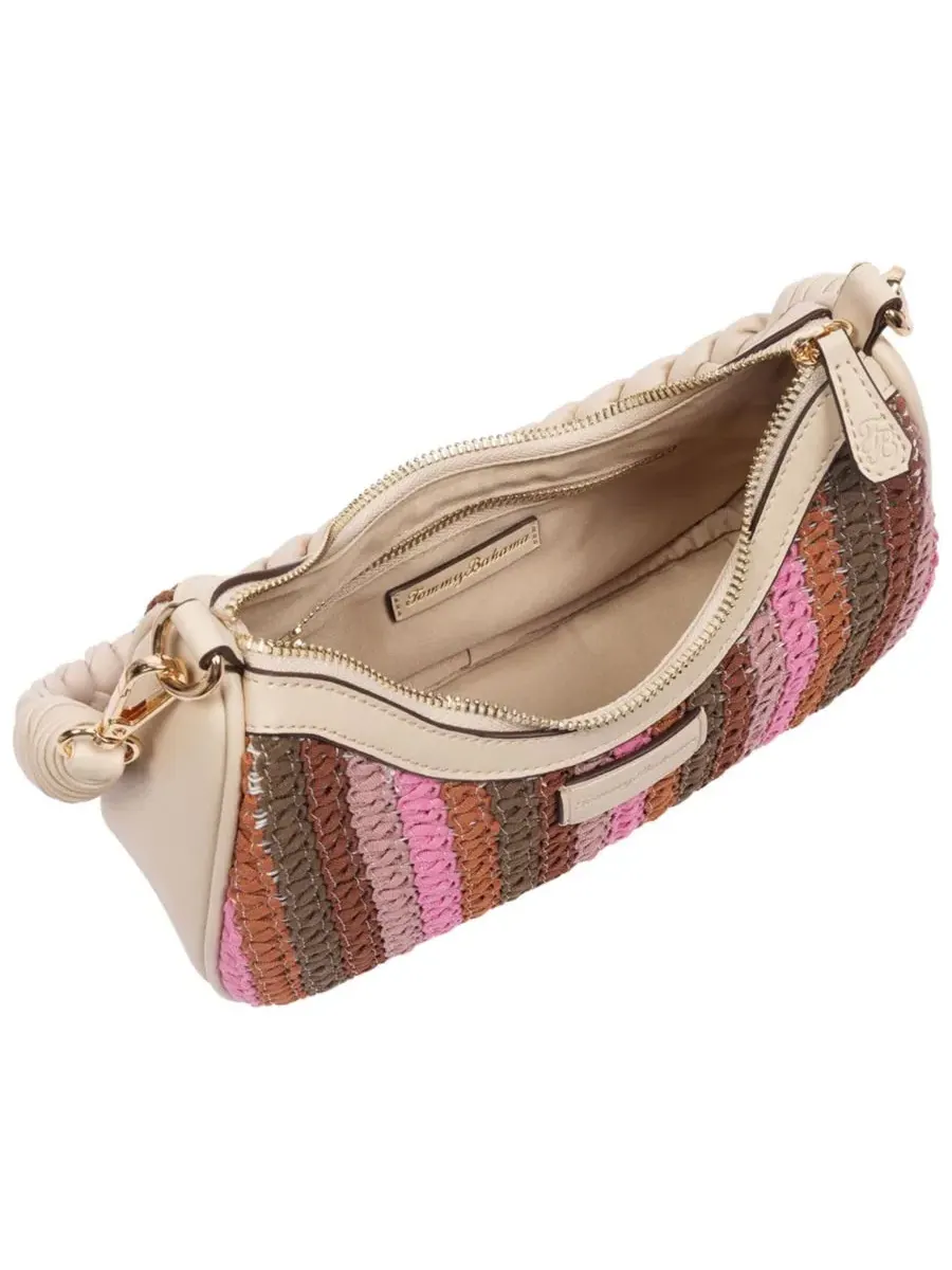 Сумка-хобо с плетеным ремешком, модель Woven Ribbon Tommy Bahama — изображение 7 из 9, бежевый