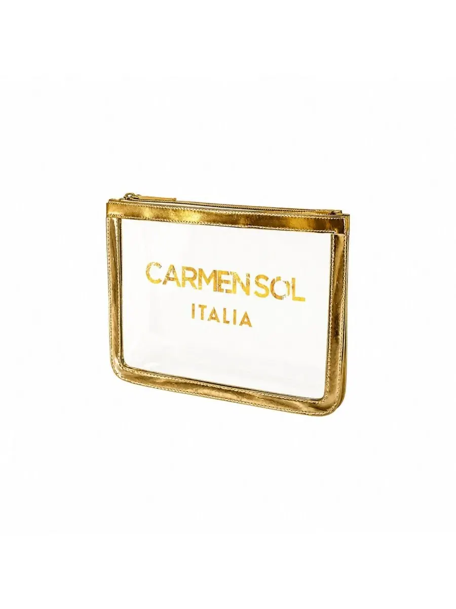 Прозрачная клатч-сумка Firenze Clear Pochette, Carmen Sol — изображение 2 из 3, золото