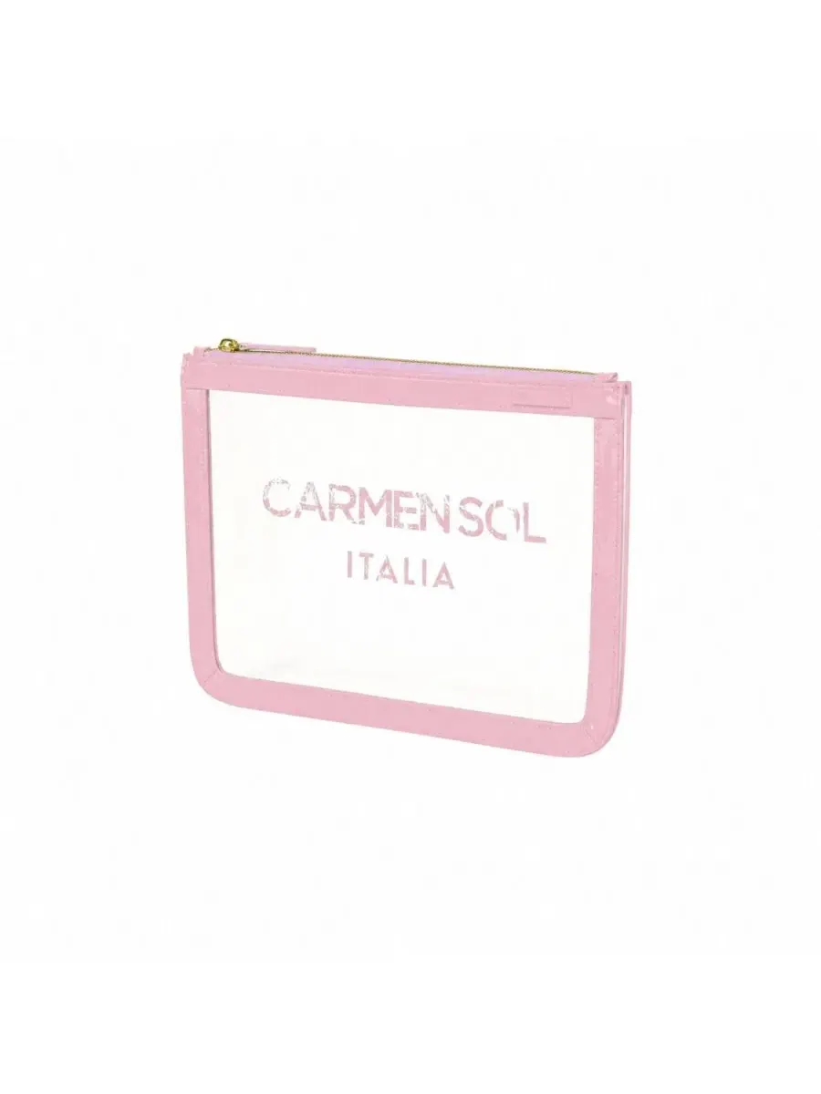 Прозрачный клатч Firenze Clear Pochette, Carmen Sol — изображение 2 из 3, розовый