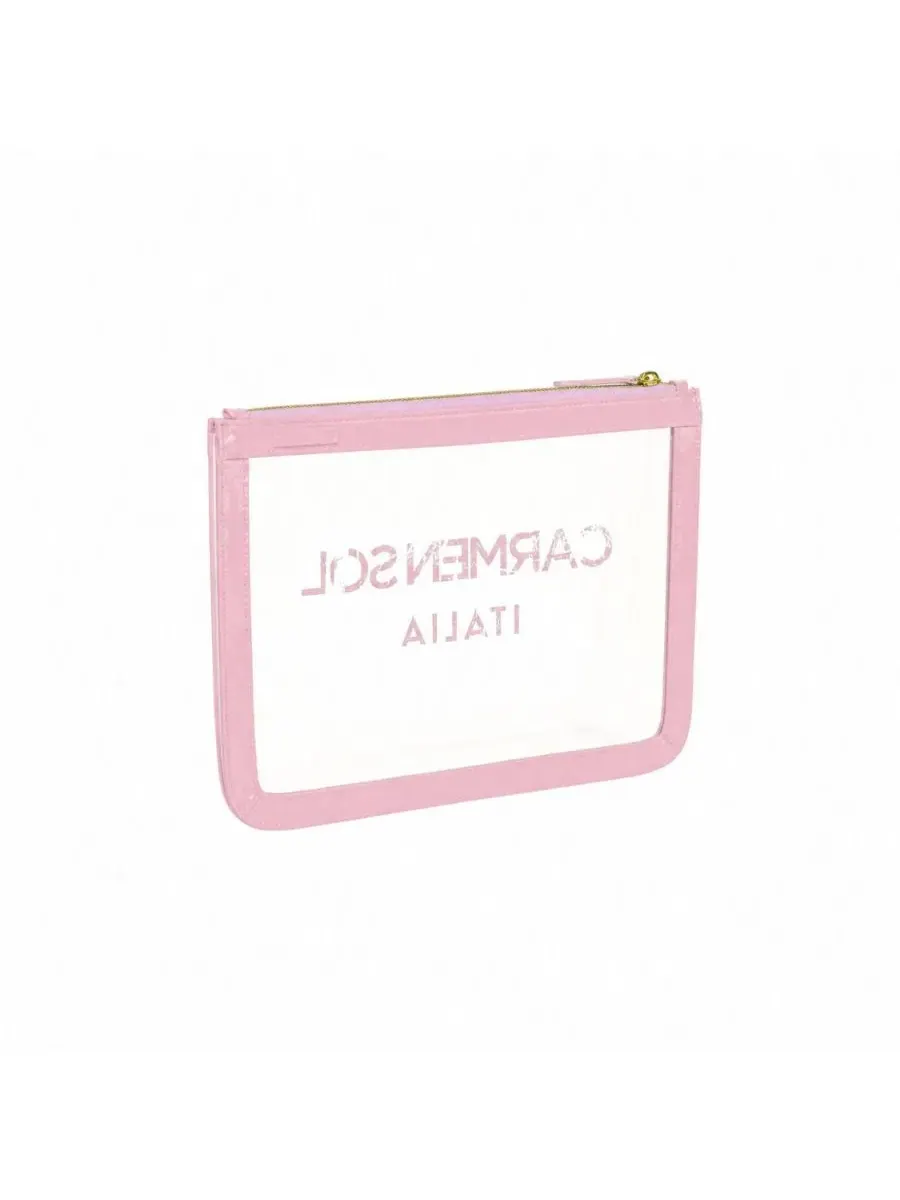 Прозрачный клатч Firenze Clear Pochette, Carmen Sol — изображение 3 из 3, розовый
