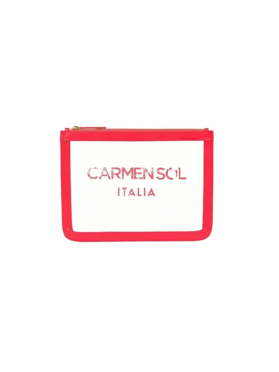 Прозрачная клатч-сумка Firenze Clear Pochette CARMEN SOL — изображение 1 из 4, неоновый розовый