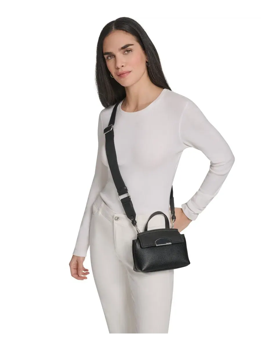 Мини-сумка через плечо Arabella Mini Crossbody Handbag Calvin Klein — изображение 8 из 8, черный/серебристый