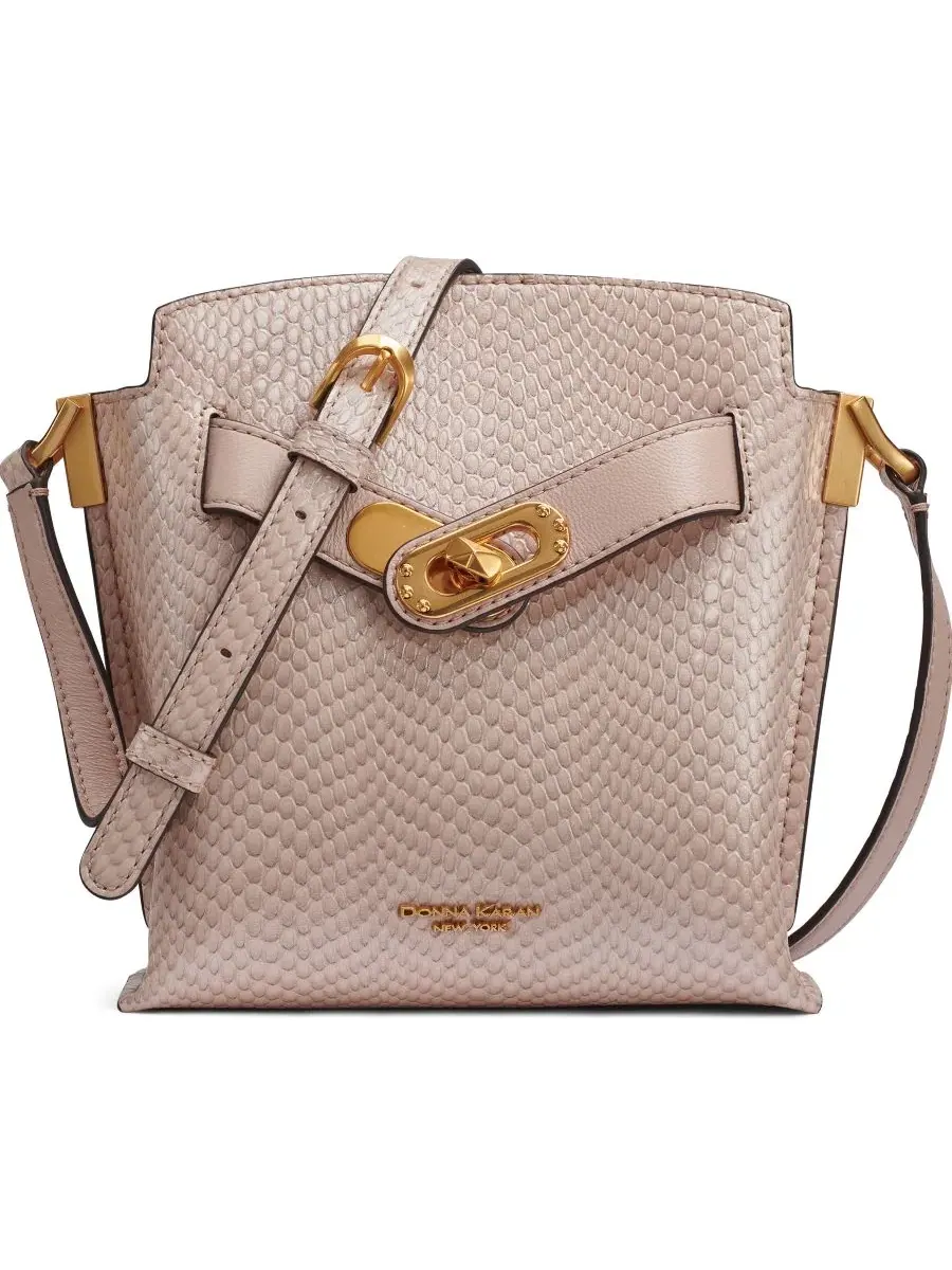 Сумка через плечо Bridgehampton Snake Small Crossbody Bag Donna Karan New York — изображение 1 из 5, серебряный