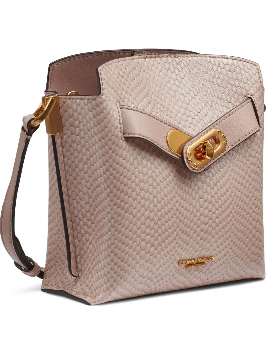 Сумка через плечо Bridgehampton Snake Small Crossbody Bag Donna Karan New York — изображение 3 из 5, серебряный