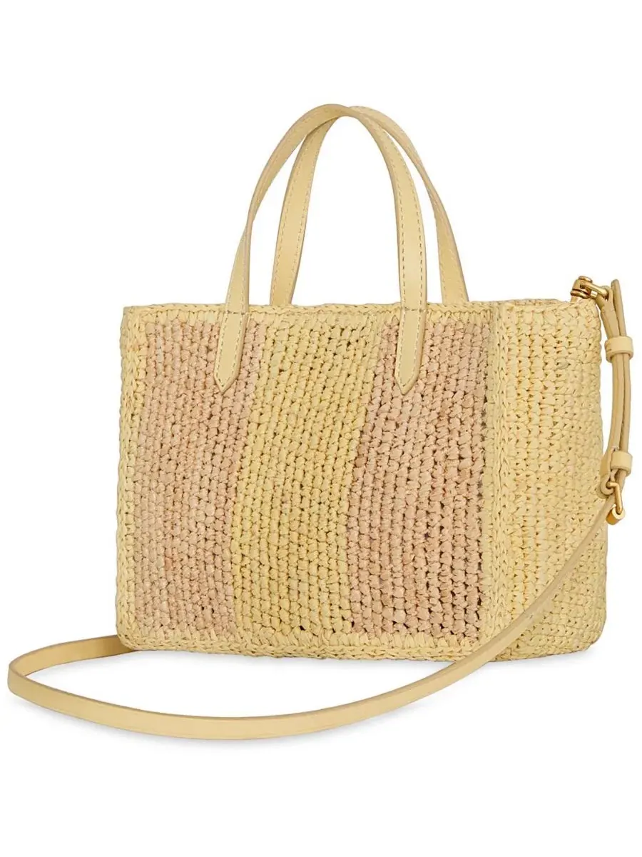 Небольшая сумка-тоут из рафии с магнитной застежкой Rebecca Minkoff — изображение 2 из 3, натуральный мульти