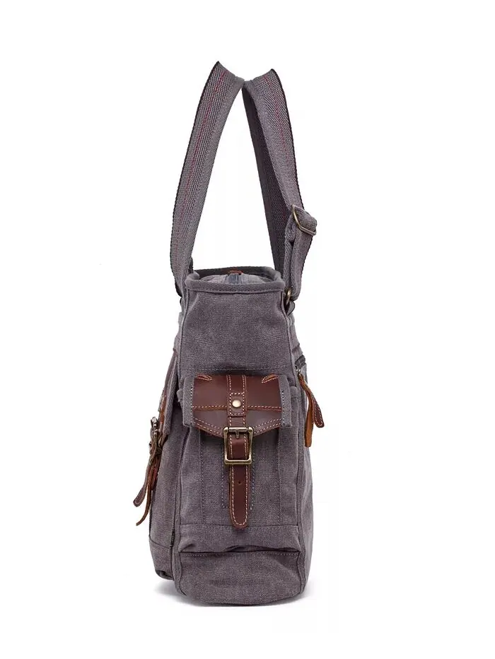 Женская сумка-тоут Turtle Ridge Canvas TSD BRAND — изображение 3 из 14, серый