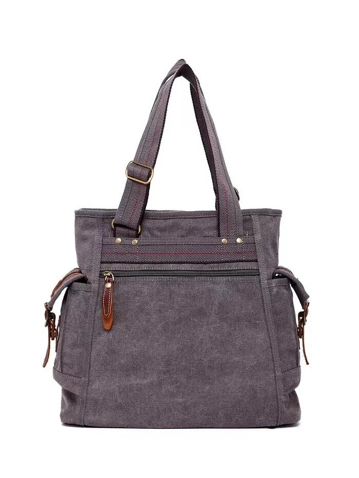 Женская сумка-тоут Turtle Ridge Canvas TSD BRAND — изображение 4 из 14, серый