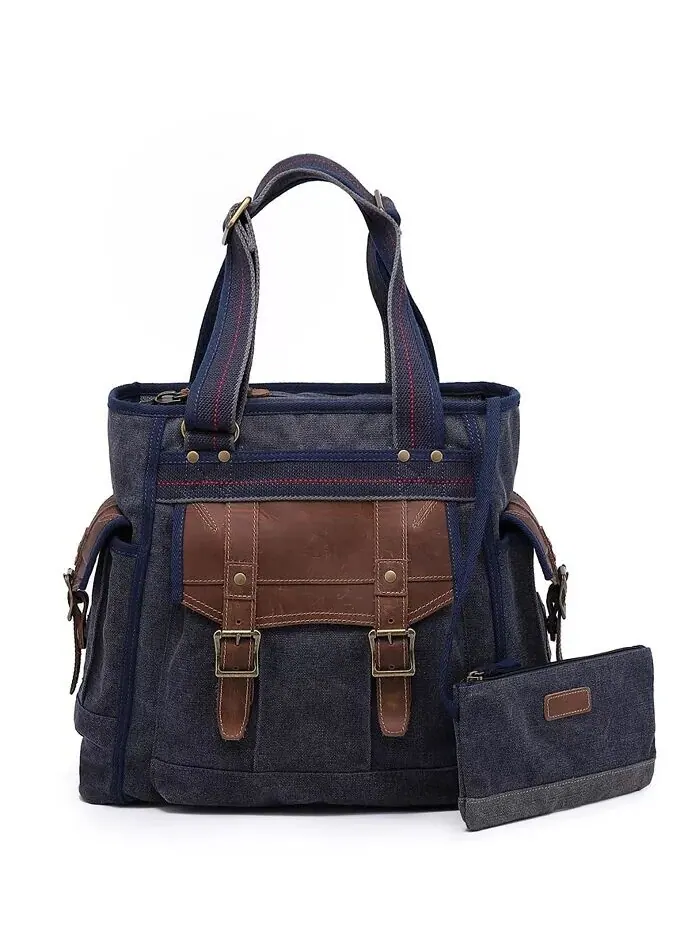 Женская сумка-тоут Turtle Ridge Canvas TSD BRAND — изображение 1 из 8, темно-синий
