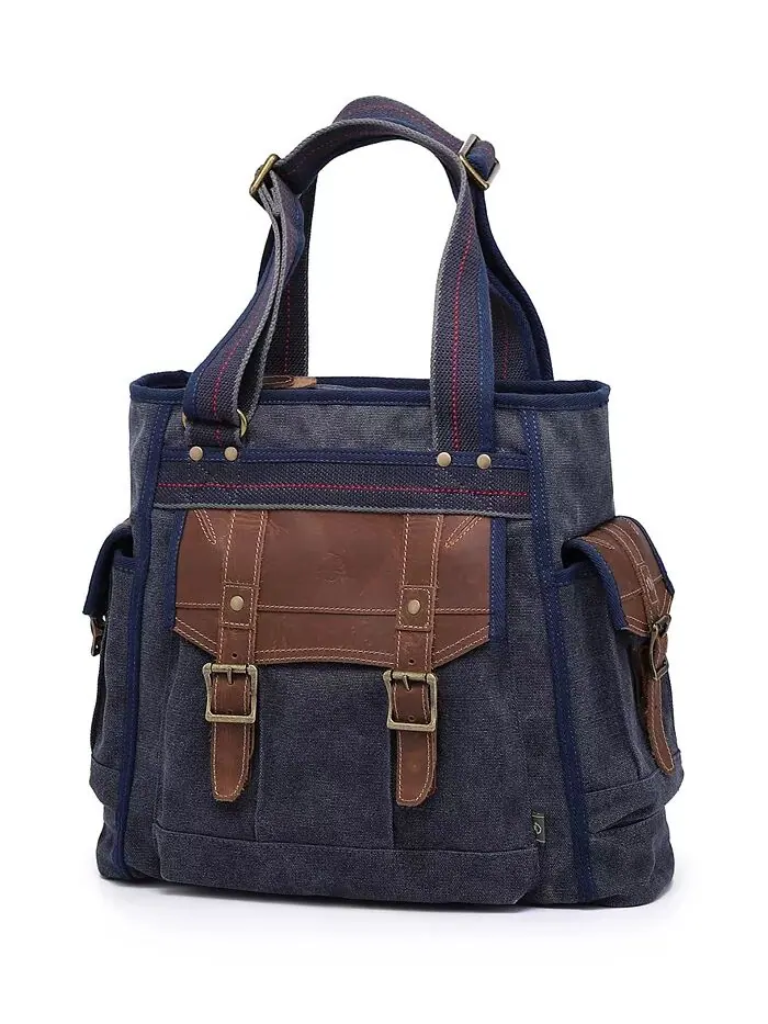 Женская сумка-тоут Turtle Ridge Canvas TSD BRAND — изображение 2 из 8, темно-синий