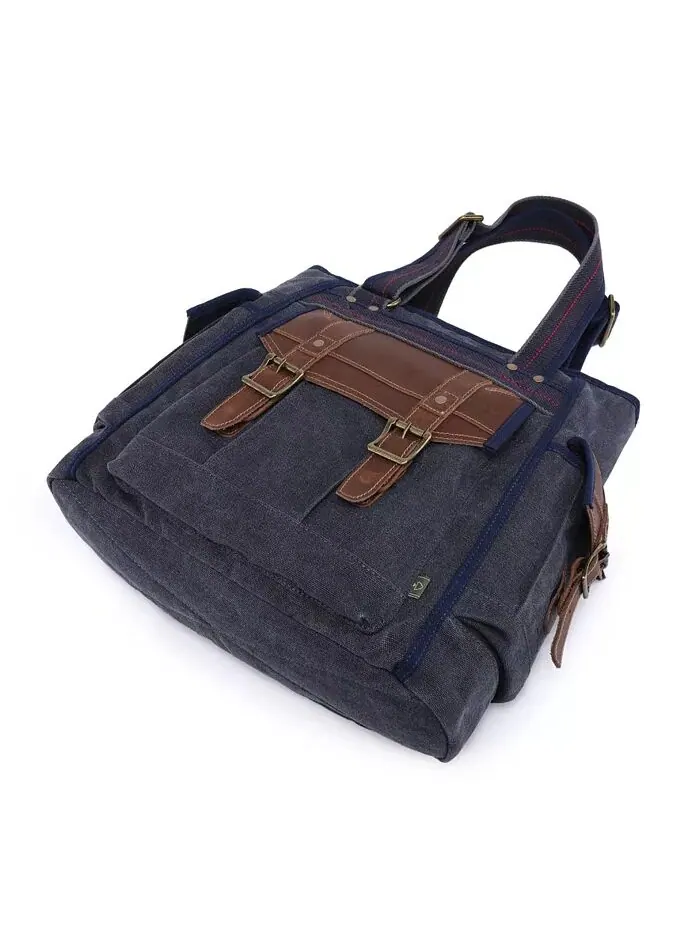 Женская сумка-тоут Turtle Ridge Canvas TSD BRAND — изображение 6 из 8, темно-синий
