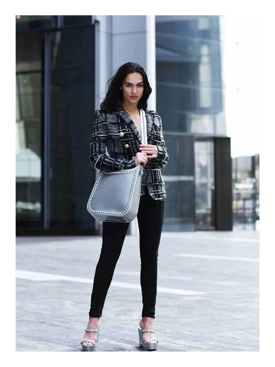 Женская сумка через плечо Fico LG Crossbody, Carmen Sol — изображение 4 из 5, серебряный