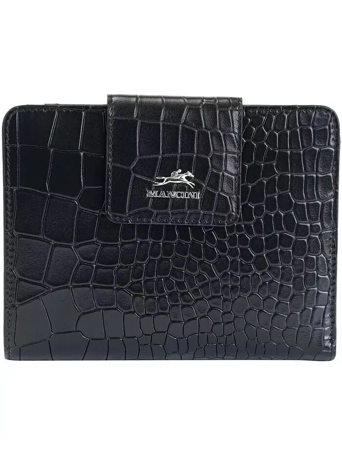 Женский кошелек Croco2 RFID Secure Clutch Mancini — изображение 1 из 6, коричневый