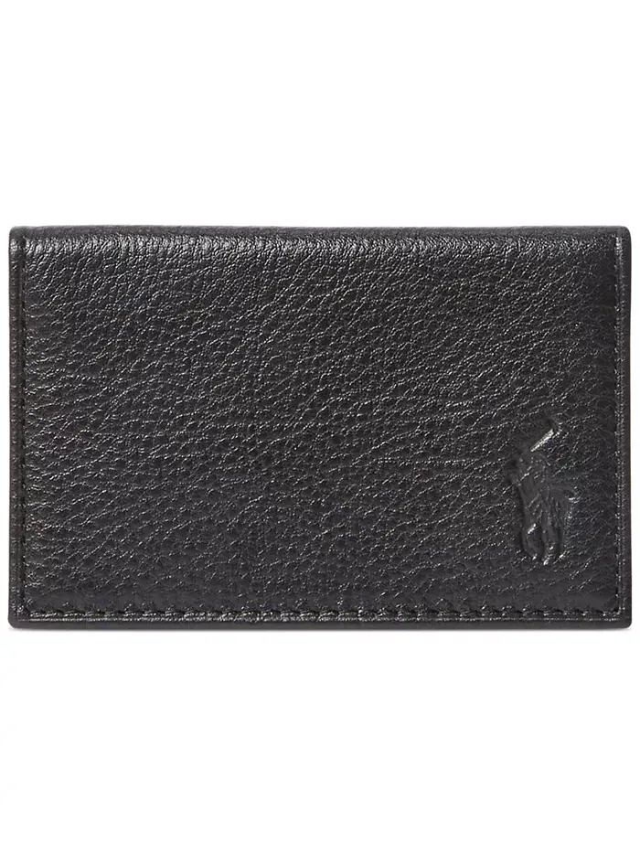 Мужской картхолдер из шагренированной кожи Polo Ralph Lauren