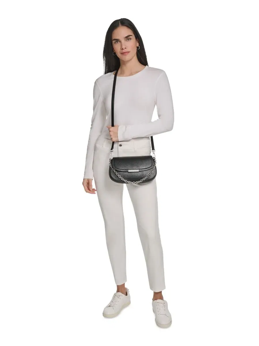 Сумка через плечо Azalea Small Crossbody Calvin Klein — изображение 2 из 12, черный/серебристый