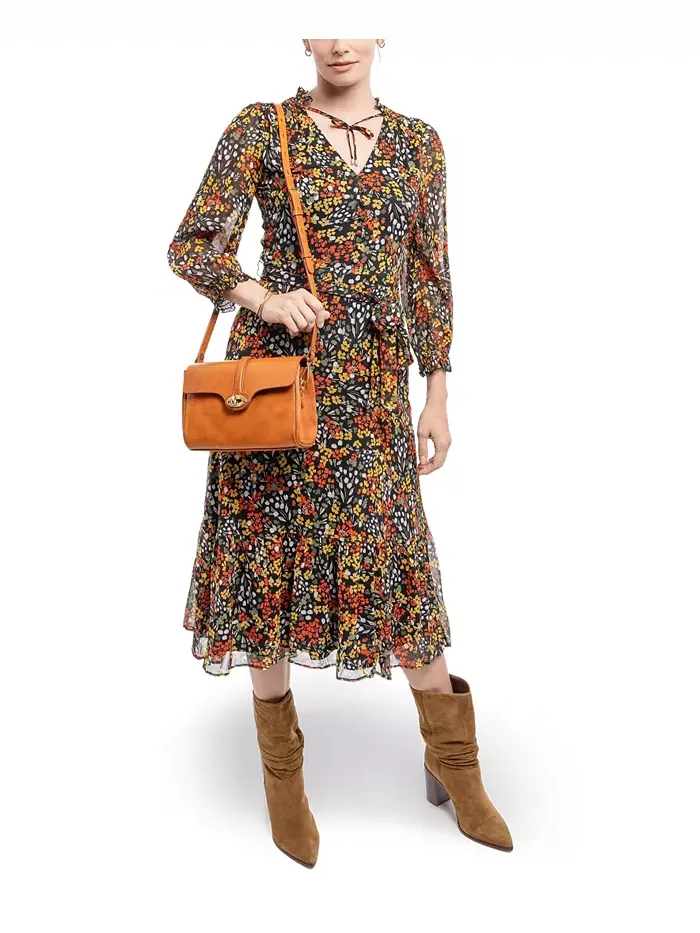 Лавровая винтажная сумка-кроссбоди Laurel OLD TREND — изображение 10 из 13, карамель