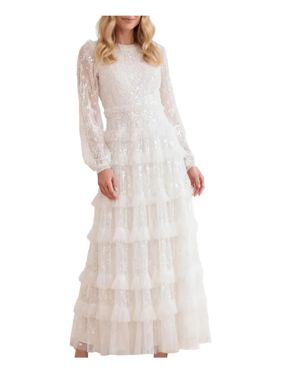 Платье Blossom Long Sleeve Lace Ankle Gown Needle & Thread