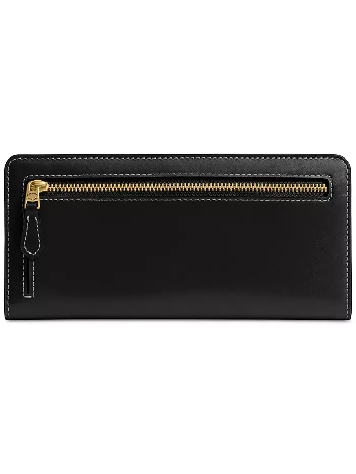Элегантный кожаный кошелек Essential Slim COACH — изображение 3 из 4, черный