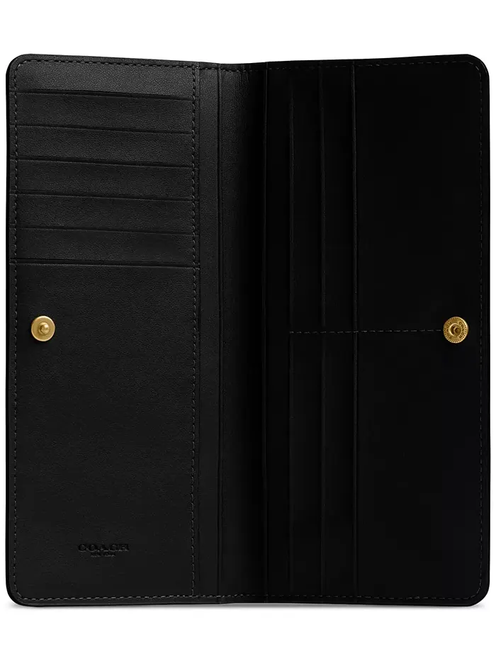 Элегантный кожаный кошелек Essential Slim COACH — изображение 4 из 4, черный