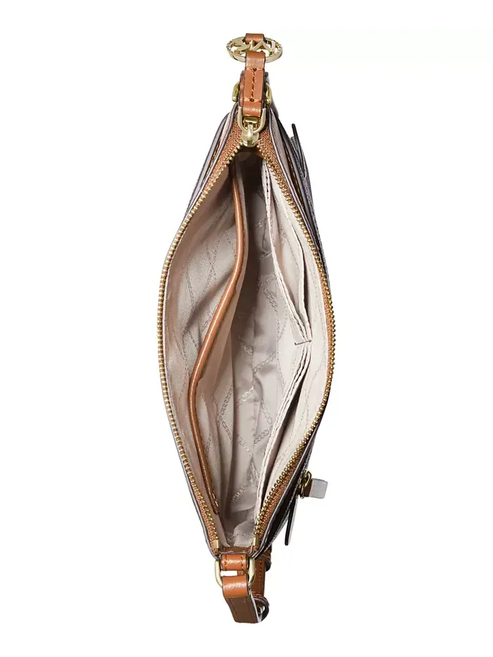 Сумка женская малая кросс-боди mk sig semi lux sm Michael Kors Jet Set Charm — изображение 2 из 4, коричневый