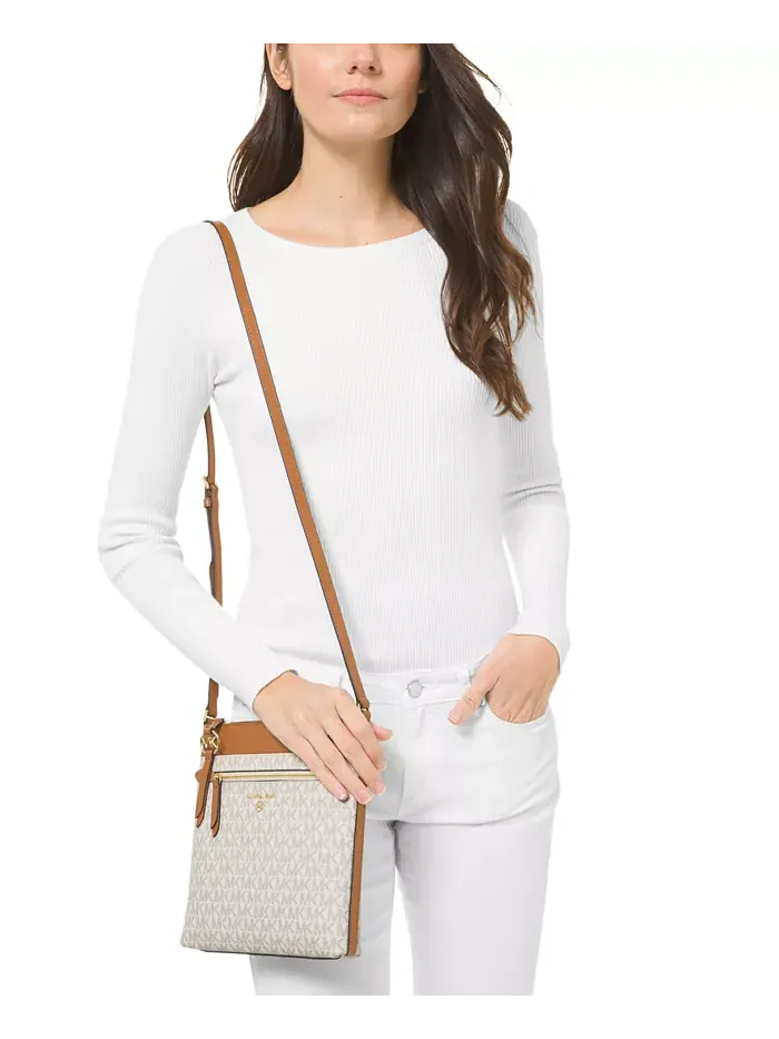 Сумка женская малая кросс-боди Michael Kors Jet Set Charm North South — изображение 4 из 4, коричневый
