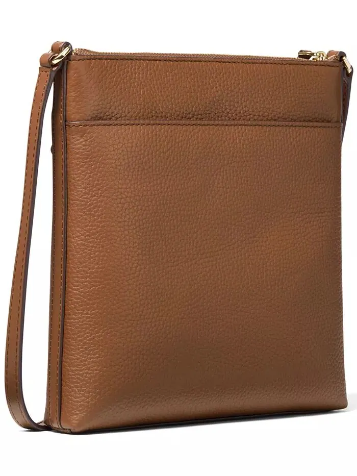 Сумка женская малая тисненая кожа pebble Michael Kors Jet Set Charm NS Flat Crossbody — изображение 4 из 5, коричневый