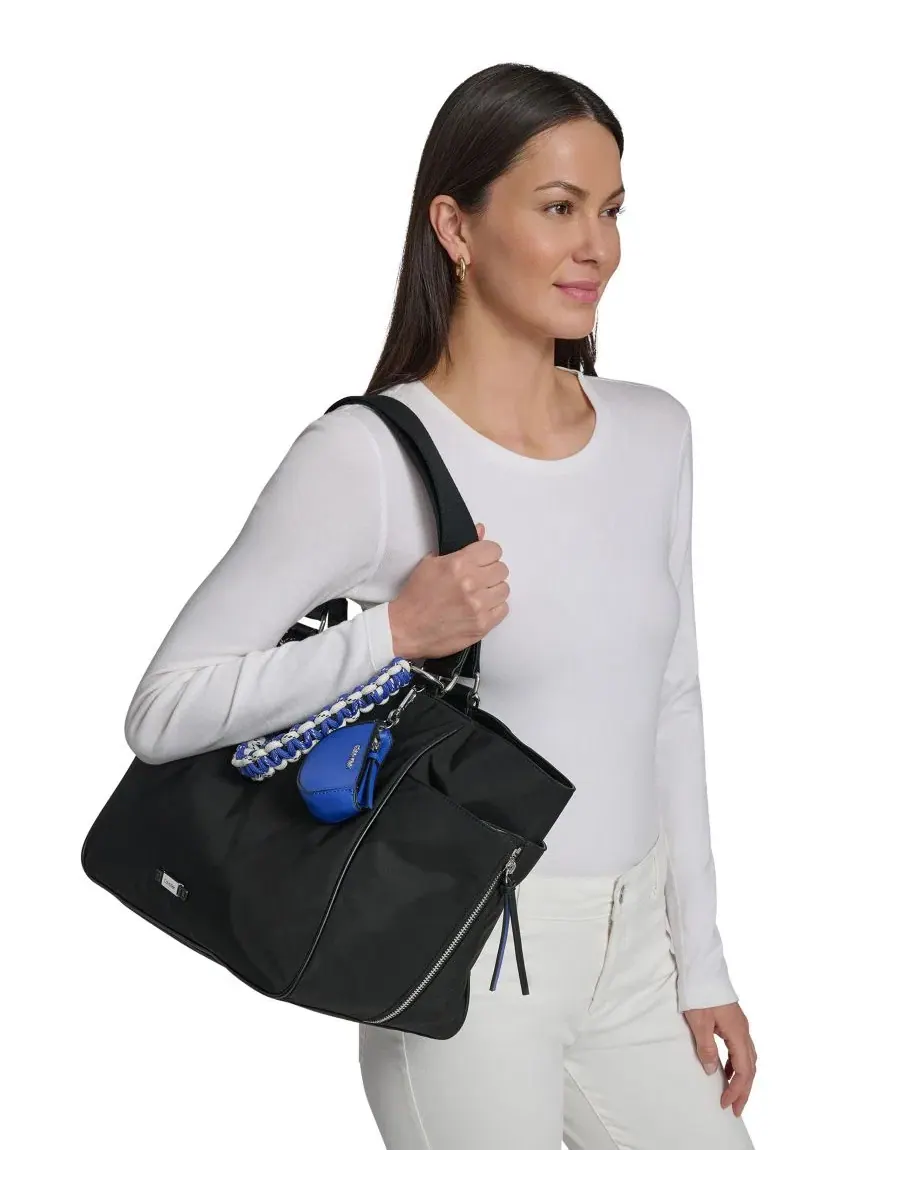 Сумка-шопер Calvin Klein Zulle Nylon Extra-Large Tote — изображение 5 из 5, черный/серебристый