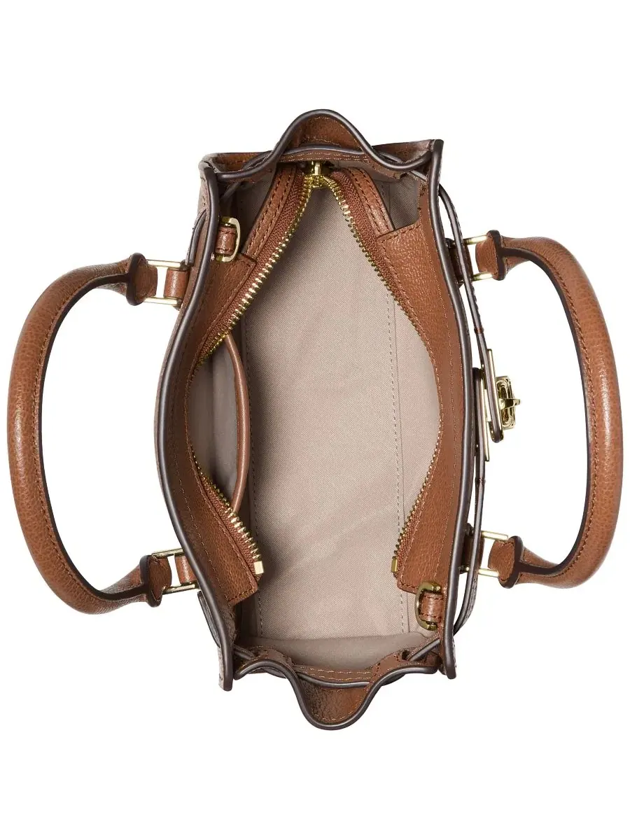 Сумка женская очень малая кросс-боди 100% кожа Michael Kors Hamilton East West — изображение 3 из 6, коричневый